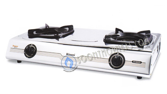 เตาแก๊สตั้งโต๊ะ 2 หัว หัวเตาสแตนเลส Rinnai รุ่น RY-9002Di (Dragon Burner)
