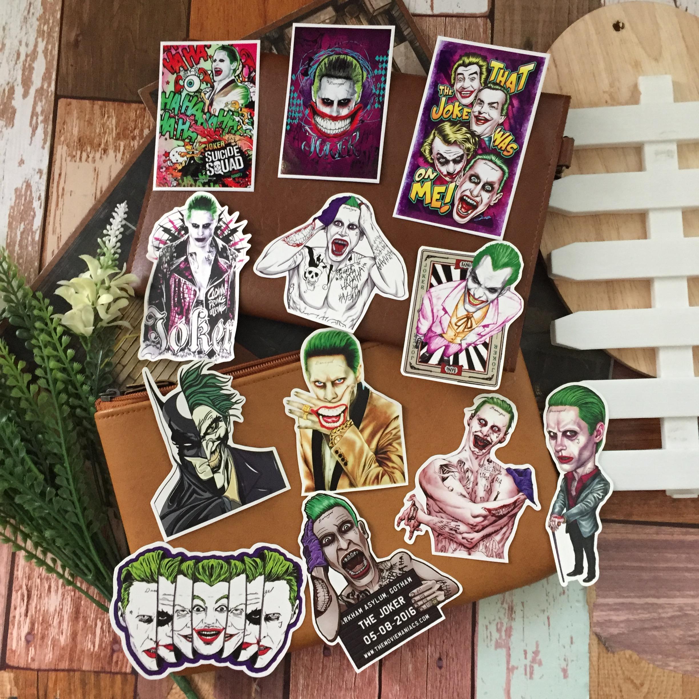 โจ๊กเกอร์ Suicide Squad สติกเกอร์ เคลือบกันน้ำ ติดกระเป๋าเดินทาง มอเตอร์ไซด์ Laptop เคสโทรศัพท์ กระบอกน้ำ Waterproof Decal Sticker