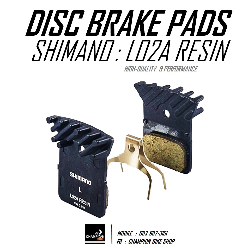 ผ้าเบรคดิสเบรคเสือหมอบ SHIMANO : DISC BRAKE PADS L02A RESIN + FIN