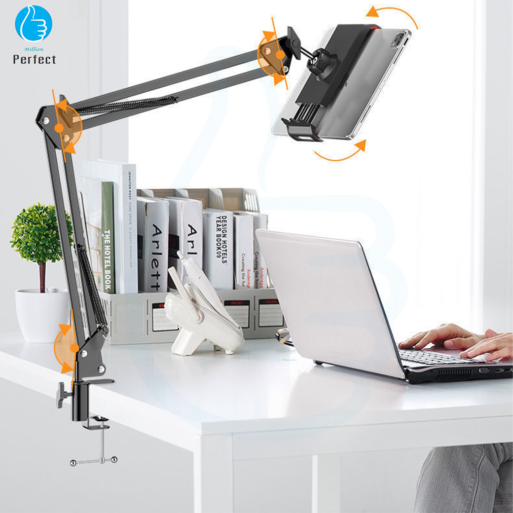 ขาตั้งipad ขาจับมือถือ iPad แบบหนีบโต๊ะ ขาจับโทรศัพท์ จับอยู่ไม่ร่วง สะดวกในการดูหนัง หรือ Live สด ใช้งานได้อเนกประสงค์ รุ่น K035