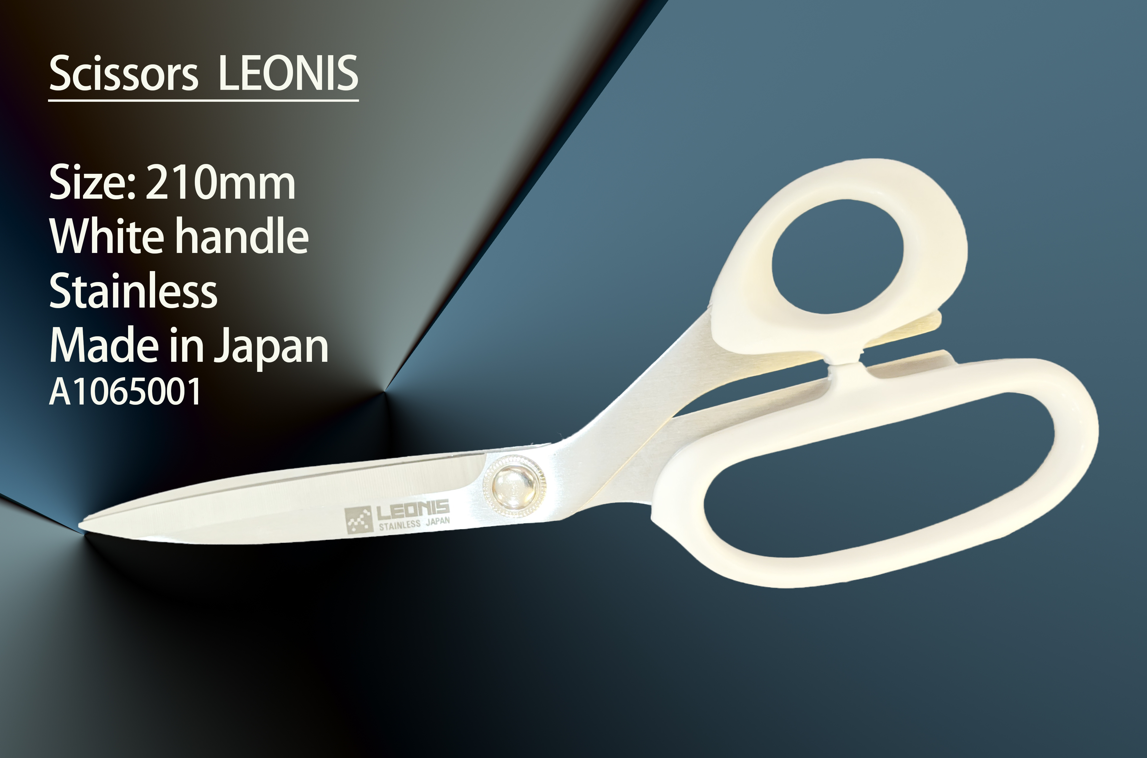 กรรไกรตัดผ้าLeonis 210mm สำหรับตัดผ้า รูปแบบด้ามจับใหญ่ เหมาะมือ กระชับ สีใหม่ สีขาวไม่เหมือนใคร