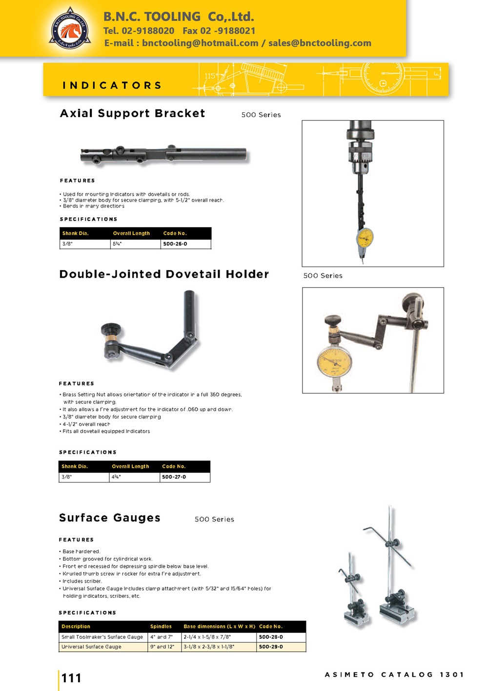 ASIMETO,P111,Surface Gauges,500-28-0