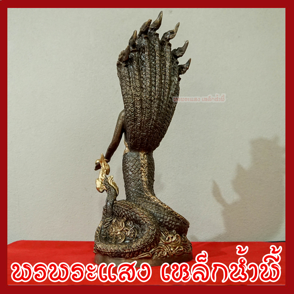 พ่อปู่ศรีสุทโธ แม่ย่าศรีปทุมมา สูง 14 นิ้ว วัตถุมงคล เนื้อมวลสารแร่เหล็กน้ำพี้