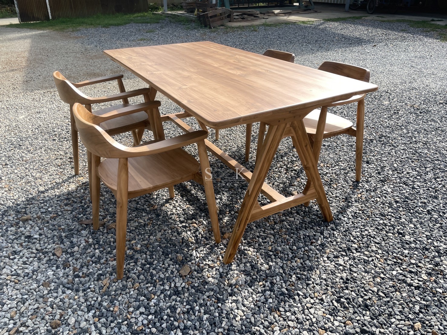 ชุดโต๊ะกินข้าวมินิมอลขาเอ