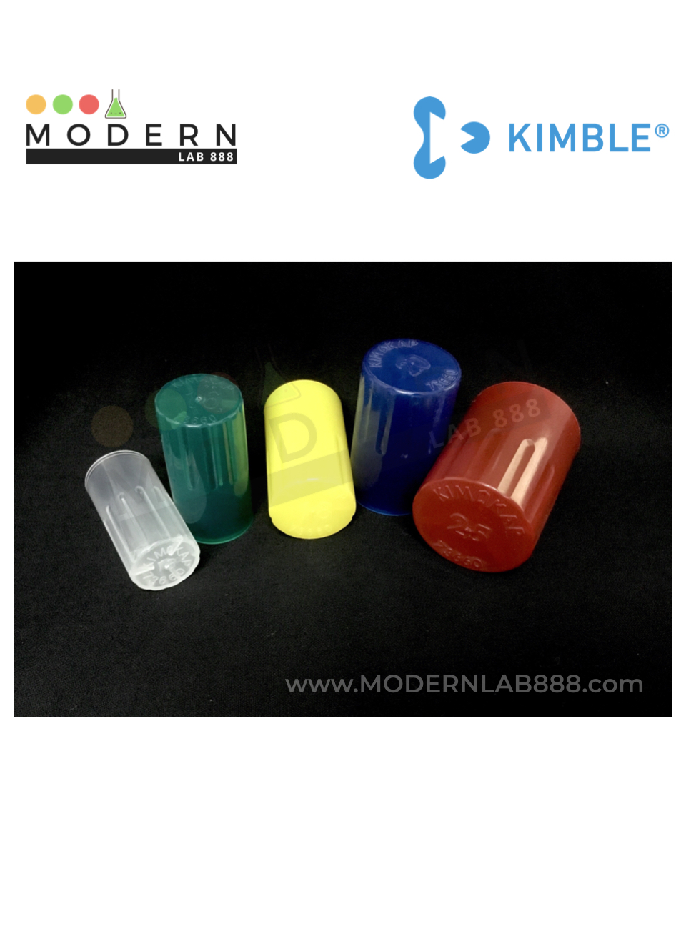 16mm. ฝาปิดหลอดทดลอง / KIM-KAP™ PP Closures for Culture Tubes