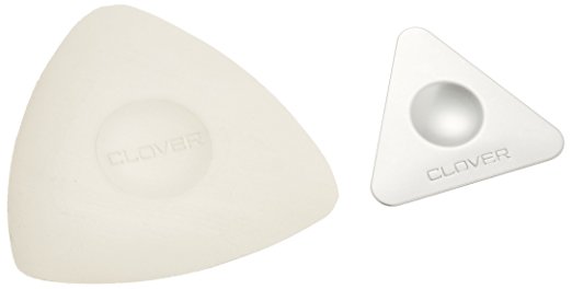 Clover 24-002 ชอลค์สามเหลี่ยมสีขาว ชอลค์ 3เหลี่ยมพร้อมเหล็กจับชอลค์ เหล็กลับคมชอล์ค และลับคม สีขาว