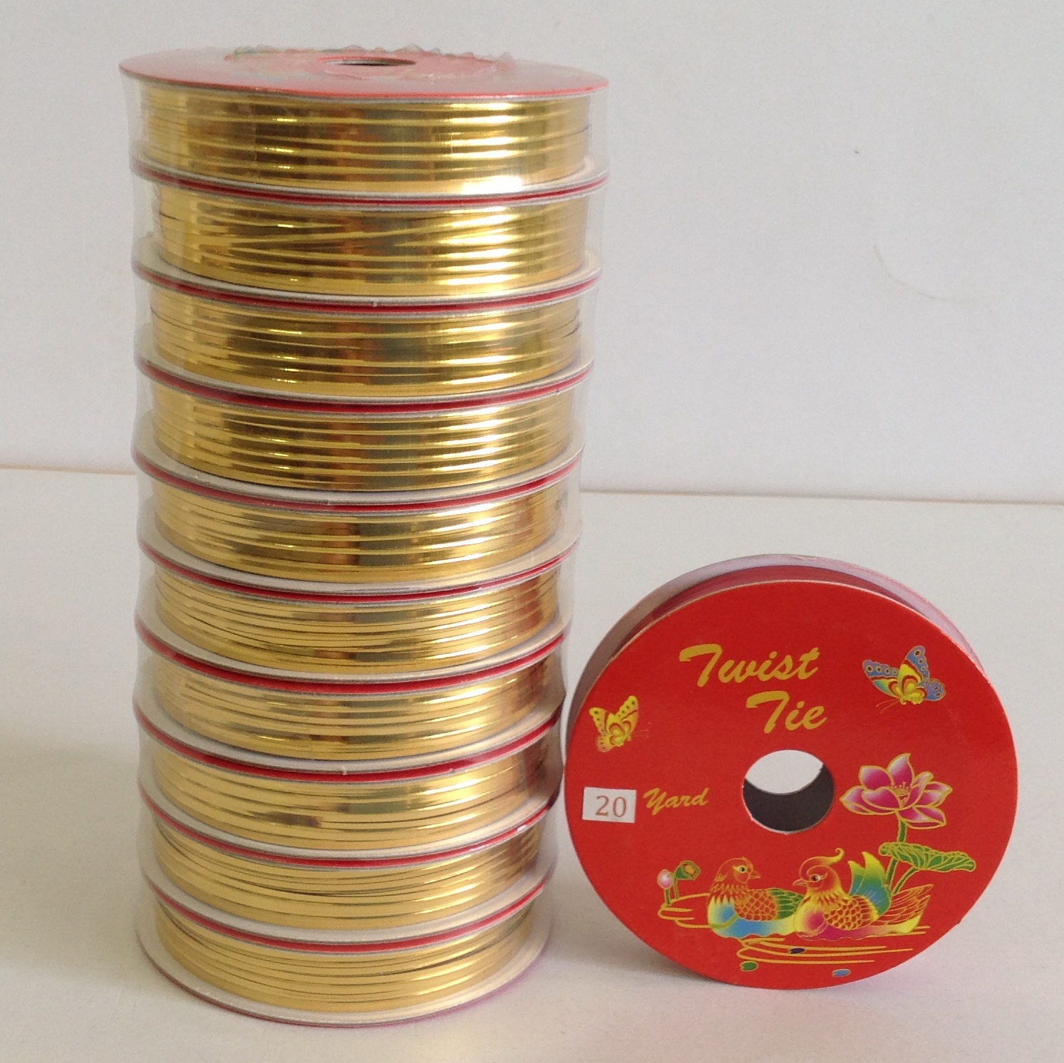 ลวดสี ริบบิ้นลวด ลวดมัดปากถุง ลวดมัดปากถุงเบเกอรี่ ลวดมัดปากถุงขนม ลวดเบเกอรี่ ลวดมัดสินค้า P&W,P&W TWIST-TIES P&W20Y-01