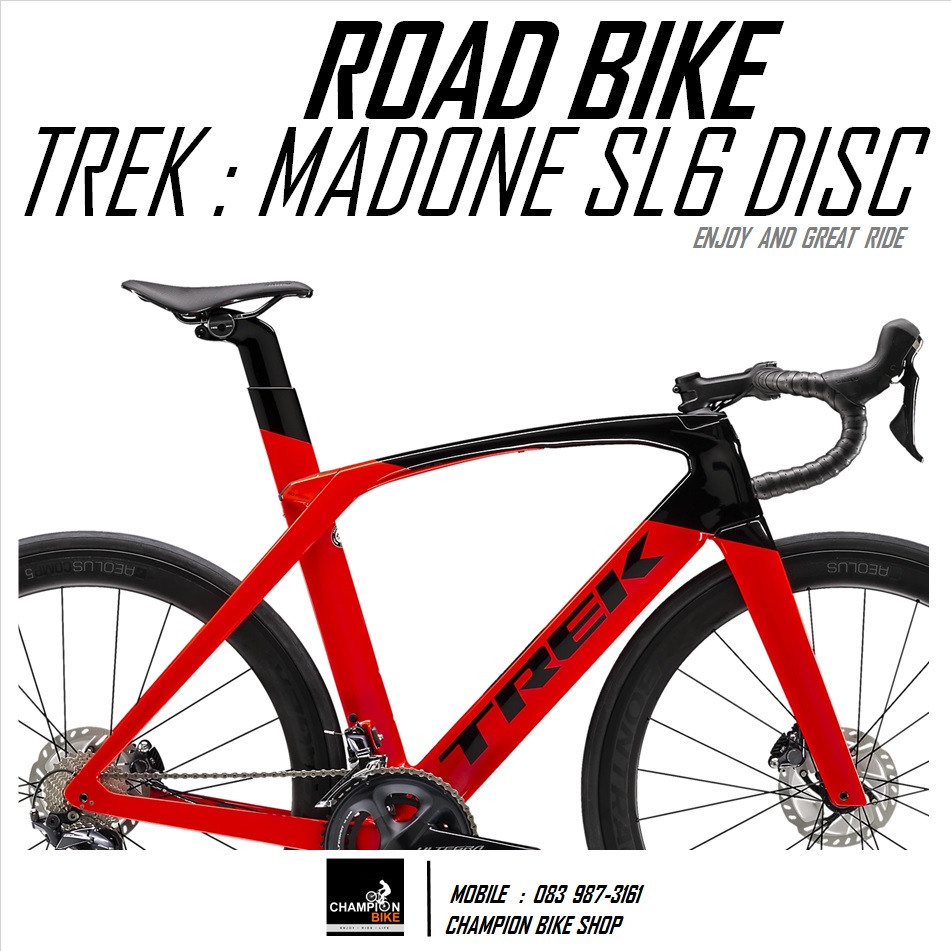 จักรยานเสือหมอบ TREK MADONE SL 6 DISC AERO ROAD BIKE - 2021 สีแดง-ดำ