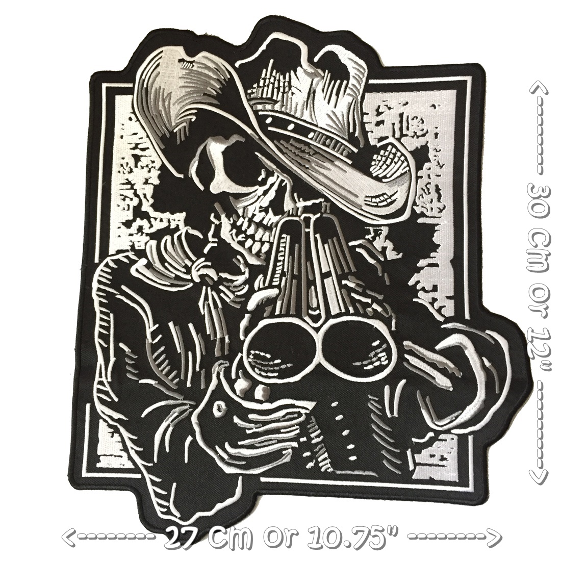ปีศาจ นักฆ่า ไบค์เกอร์ ตัวรีดติดเสื้อ อาร์มรีด อาร์มปัก ตกแต่งเสื้อผ้า หมวก กระเป๋า แจ๊คเก็ตยีนส์ Embroidered Iron on Patch ขนาดใหญ่