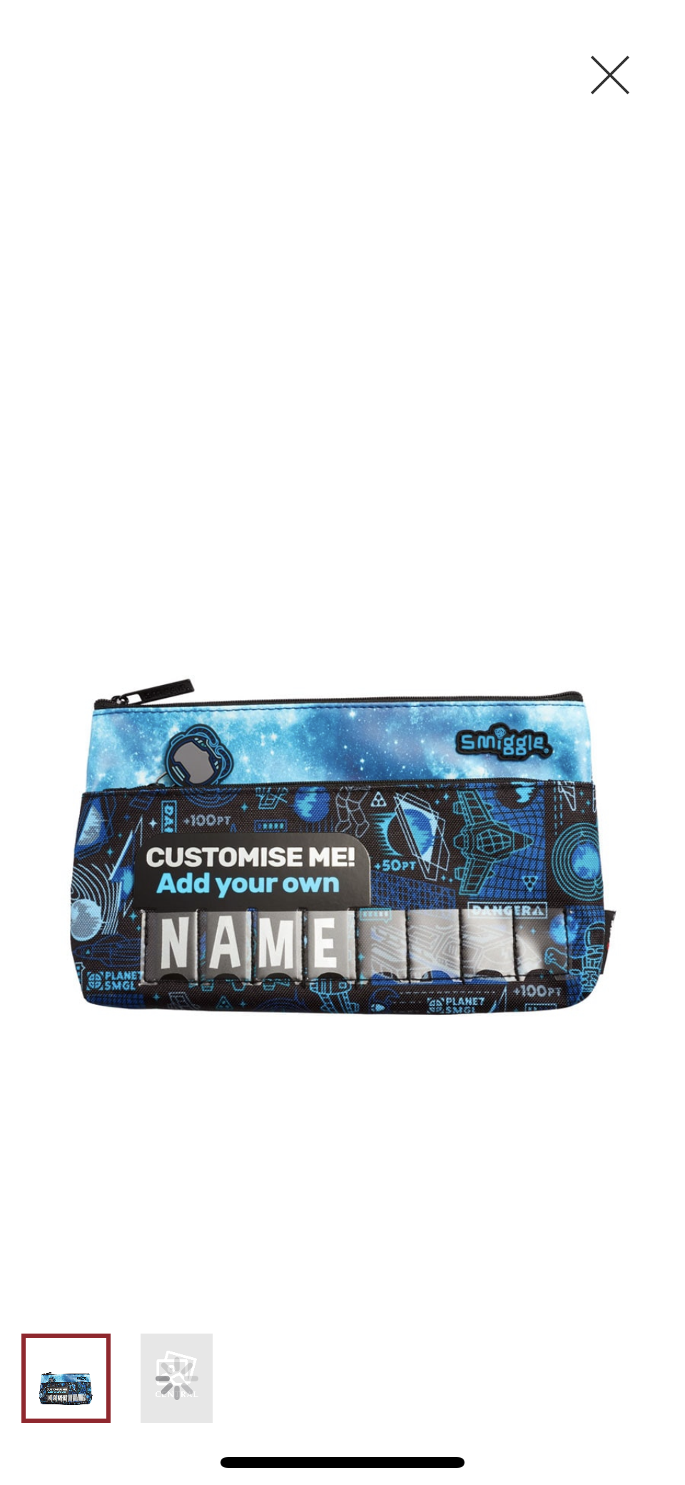 กระเป๋าดินสอ 2 ซิปมีช่องใส่ชื่อ Smiggle id allround pencilcase- อวกาศ