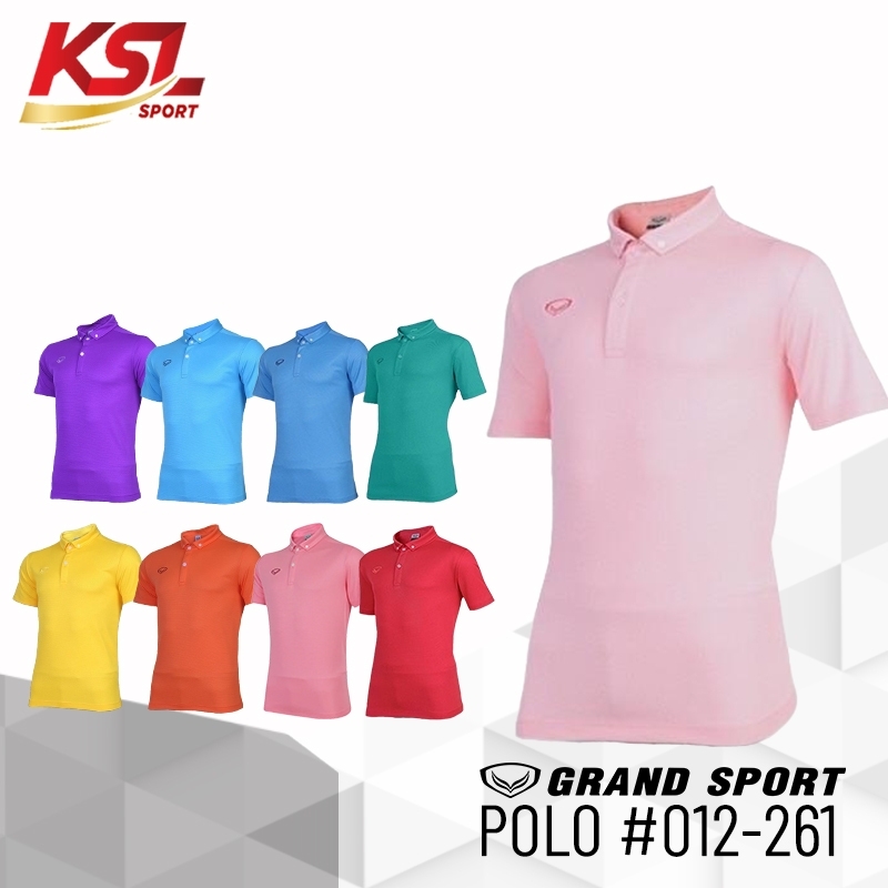 Grand Sport เสื้อโปโลแกรนด์สปอร์ต สีล้วน รหัส 12-261