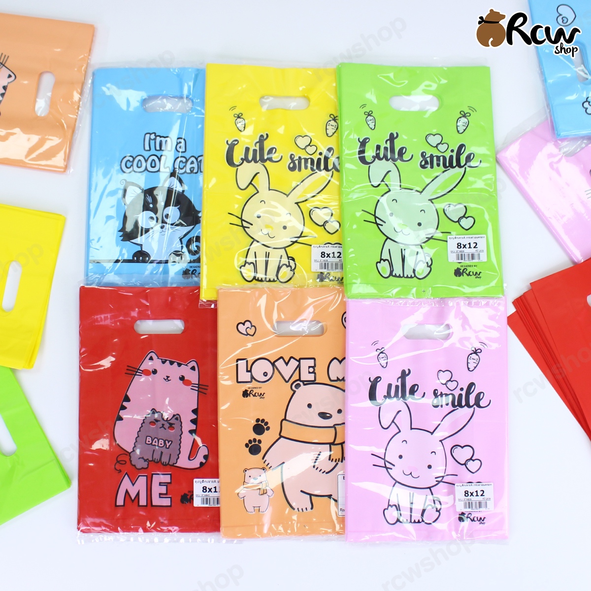 ถุงหื้วบูติก แบบเจาะ (แบบสุ่มลาย 6 สี)