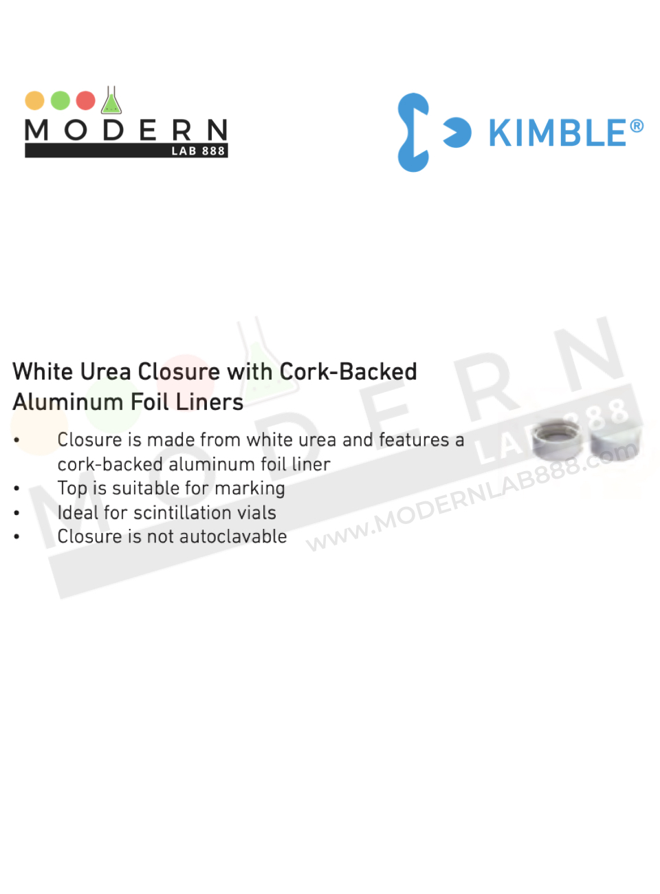 7 mL Scintillation Vials with Unattached Caps (200ขวด/แพ็ค)