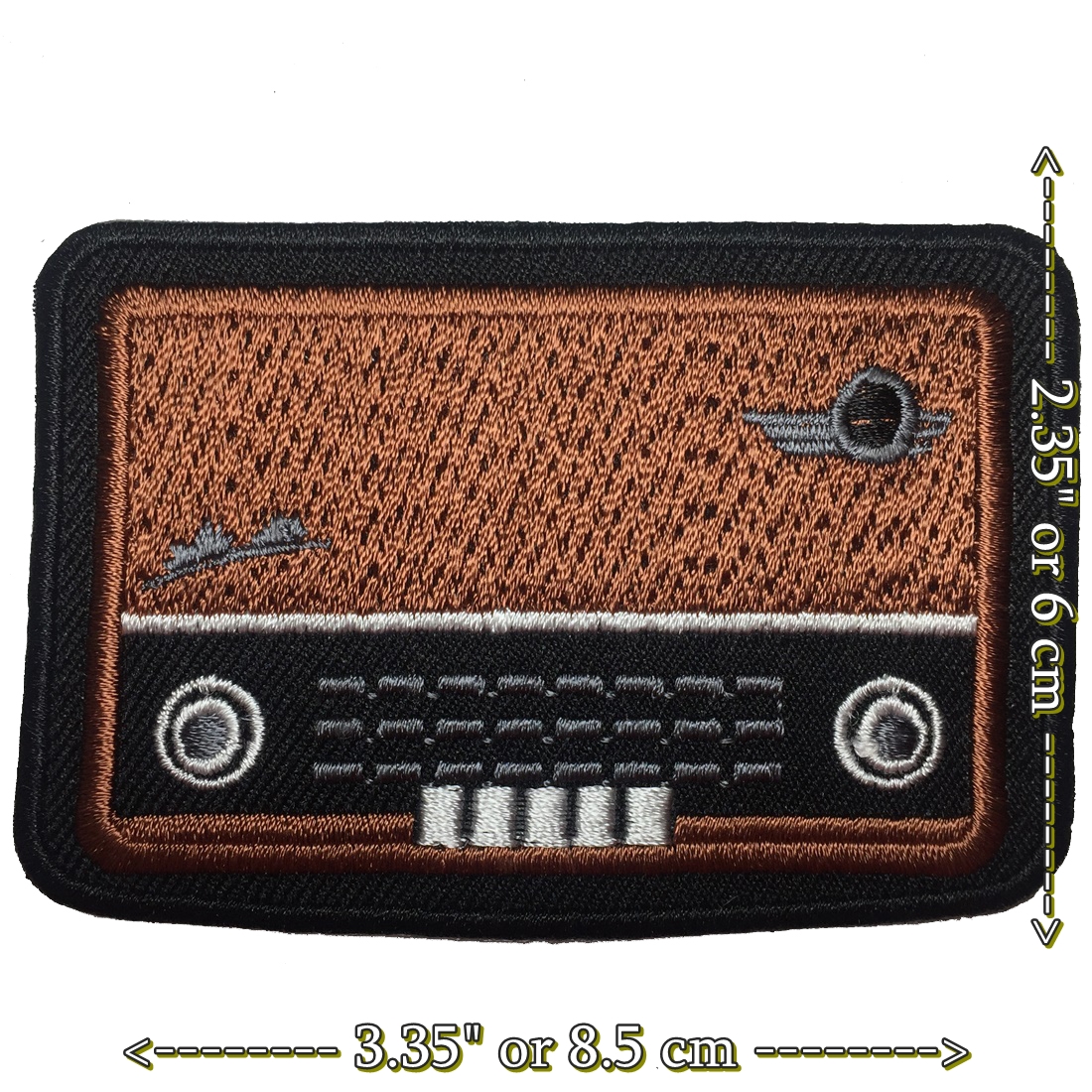 วิทยุ วินเทจ คลาสสิค ตัวรีดติดเสื้อ อาร์มรีด อาร์มปัก ตกแต่งเสื้อผ้า หมวก กระเป๋า แจ๊คเก็ตยีนส์ Hipster Embroidered Iron on Patch