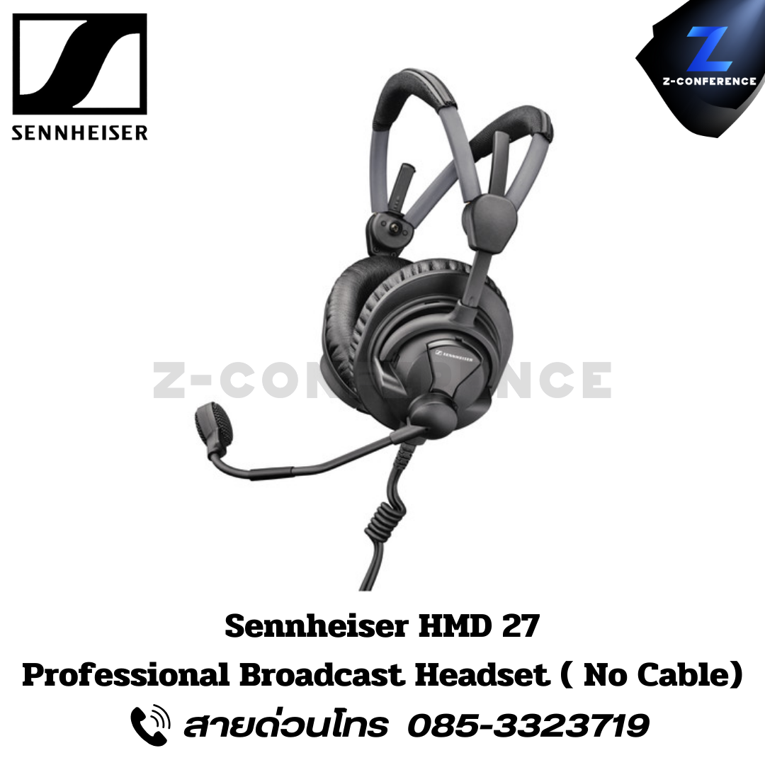 SENNHEISER HMD 27, Professional Broadcast Headset ( No Cable), หูฟัง, หูฟังครอบหู, หูฟังสาย, หูฟังมีสาย