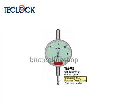 ไดอัลเกจรอบเดียวความละเอียด 0.1มิล, One Revolution Dial Indicator Graduation 0.1mm,TECLOCK,TM-98