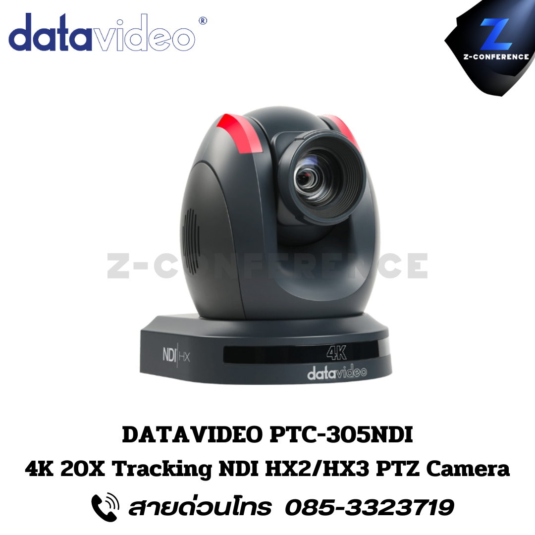 DATAVIDEO PTC-305NDI 4K 20X Tracking NDI HX2/HX3 PTZ Camera Video Conference , Conference Camera , กล้องประชุม , กล้องห้องประชุม , การประชุมทางไกล