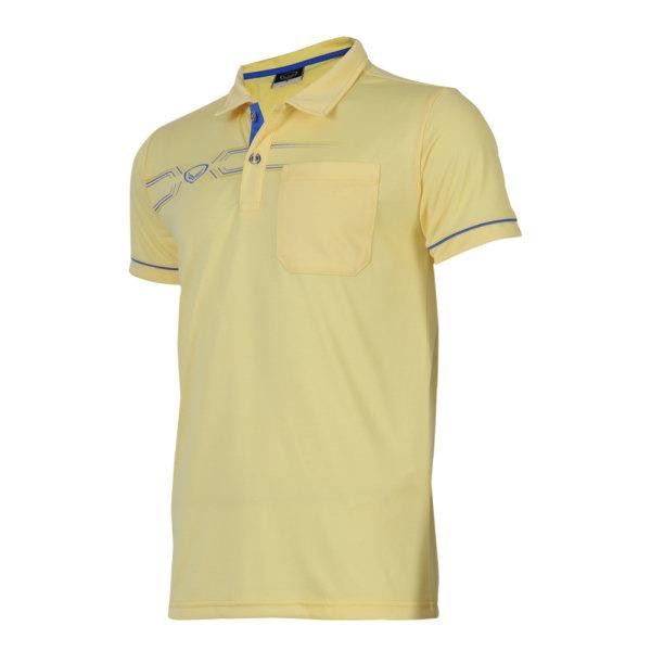 Grandsport เสื้อโปโลแขนสั้น สีฟ้า เหลือง พิมพ์ลาย 12-574 ของแท้
