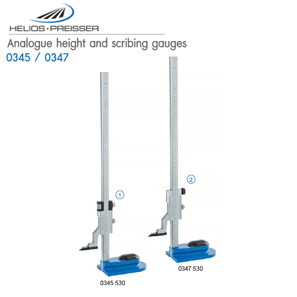 HELIOS-PREISSER,Analogue height and scribing gauges,0345 0347