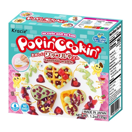 Kracie ขนมทำเอง DIY ฝึกสมาธิ เสริมจินตนาการ ขนมทำมือ ของเล่นกินได้ นำเข้าจากญี่ปุ่น #ชุดวาฟเฟิล