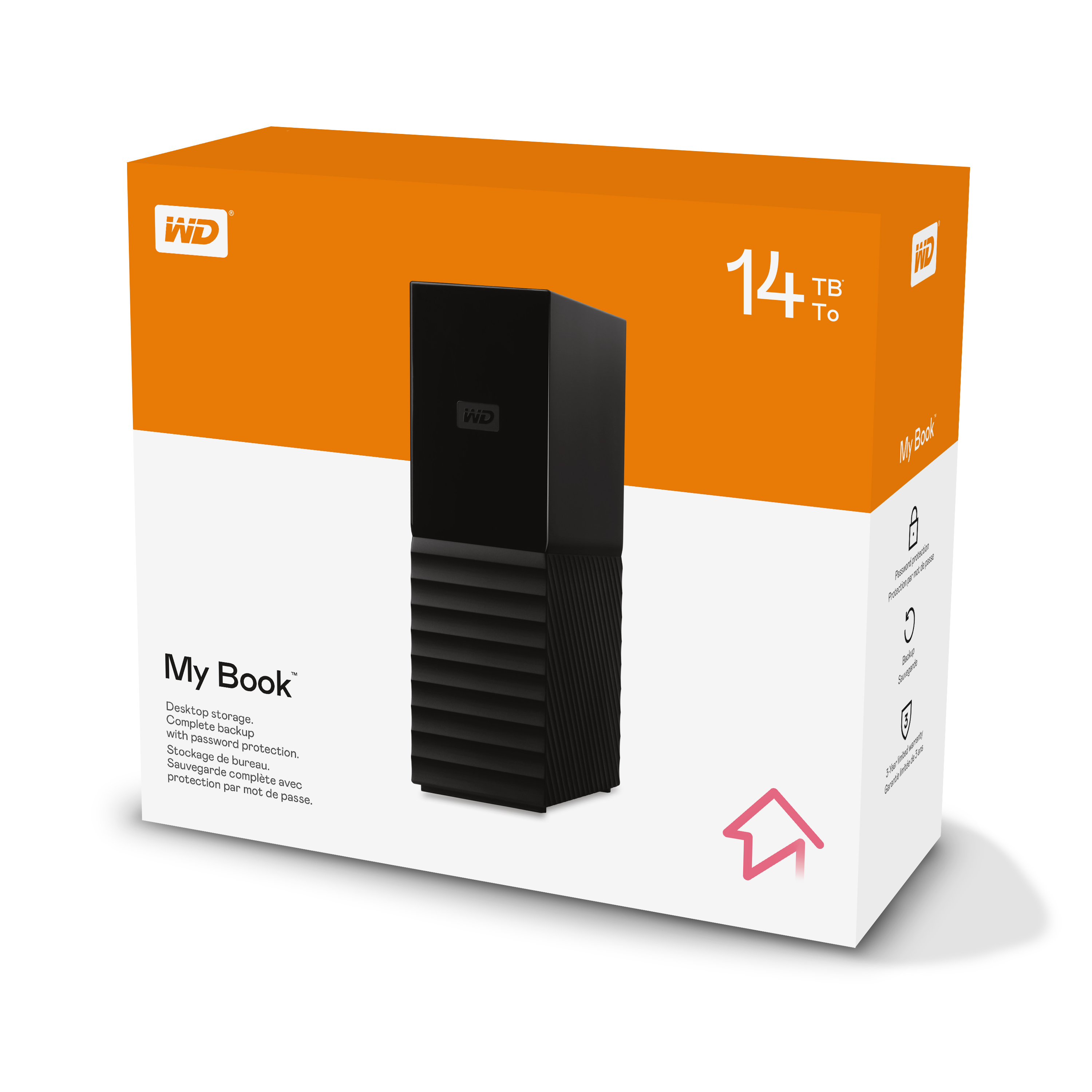 My Book 4TB 6TB 8TB 12TB 14TB 16TB 18TB External Harddisk ฮาร์ดดิส External HDD ฮาร์ดไดรฟ์เดสก์ท็อปความจุสูงที่เป็นที่ชื่นชอบและไว้วางใจ Western Digital