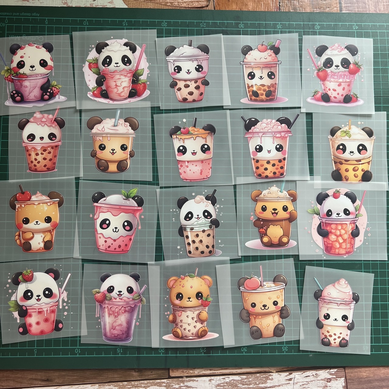 ตัวรีดติดเสื้อ ชานมไข่มุก ฟิลม์รีดร้อน พิมพ์ลาย สติกเกอร์รีดติดเสื้อ สกรีนลาย ฟิลม์ DFT DTF