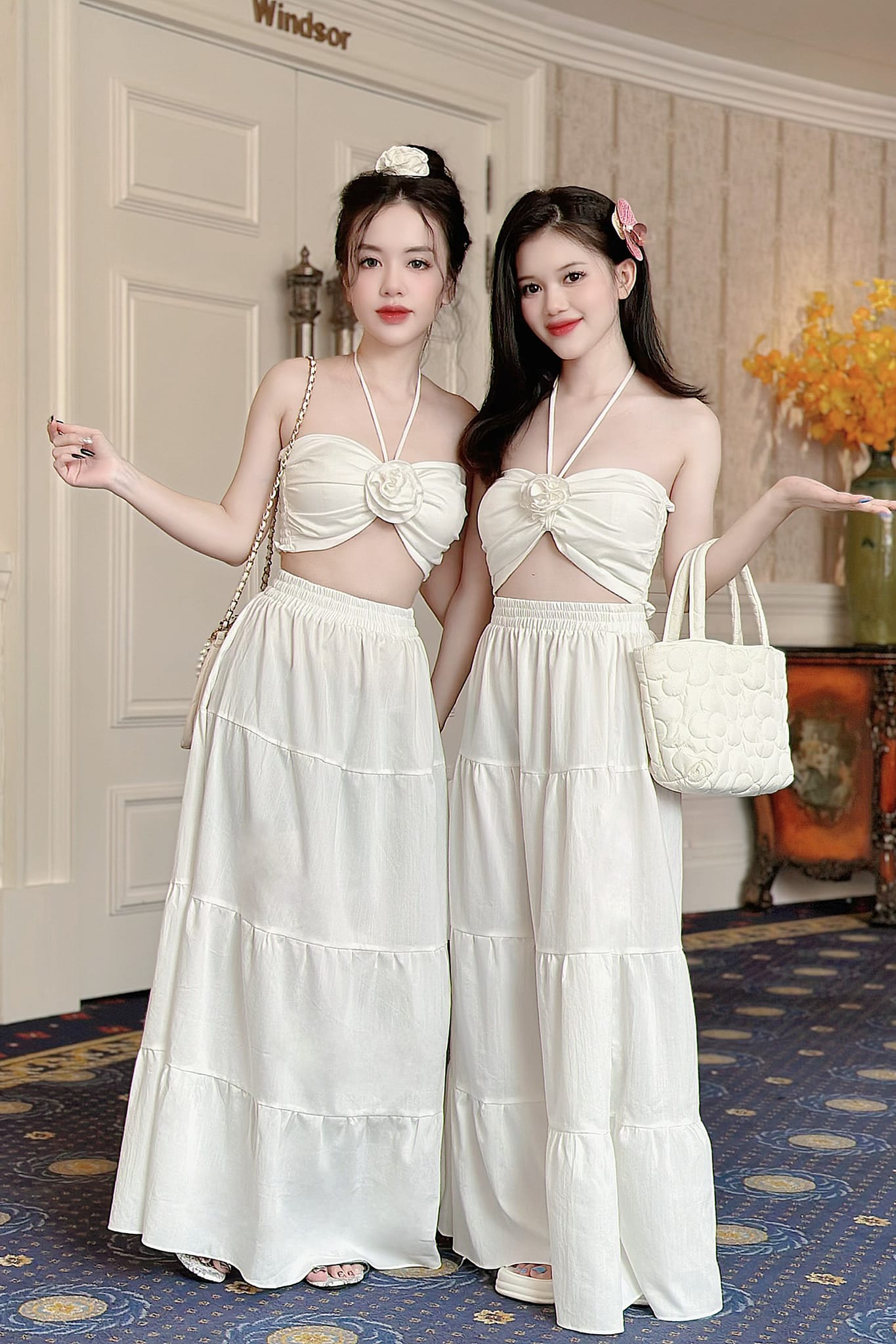 🔥พร้อมส่ง Set ทะเลสีขาว ของแม่ Size L น้ำหนัก 53-58kg
