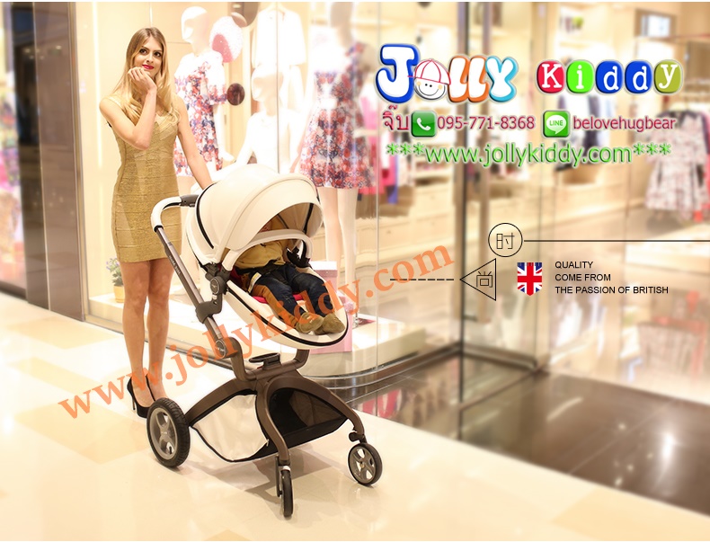 รถเข็นเด็ก Premium design Ovule basket เเบบ High landscape สีขาว ฺ/ สีน้ำตาล