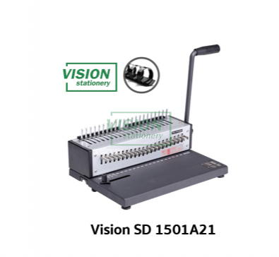 เครื่องเข้าเล่มแบบสันห่วงกระดูกงู VISION SD-1501A21 (ราคารวมภาษี) บริการหลังการขาย