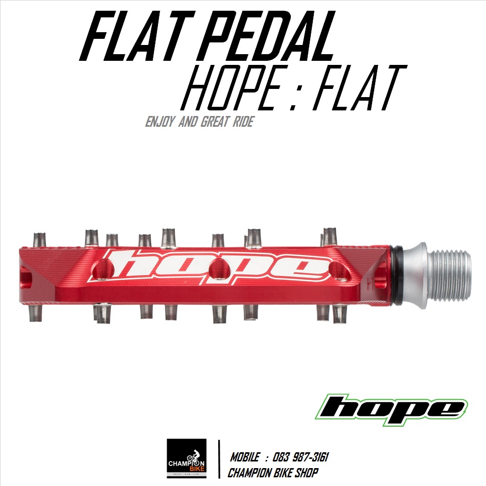 บันได HOPE : MTB FLAT PEDALS สีแดง
