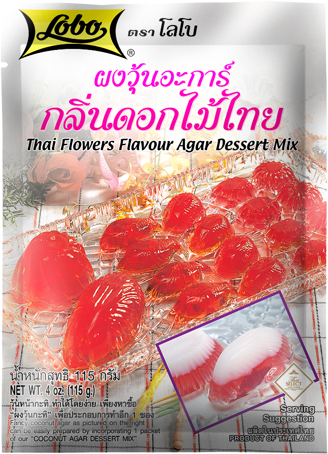 Lobo ผงปรุงอาหารหวาน โลโบ ผงทำวุ้นกลิ่นดอกไม้ไทย 115 กรัม