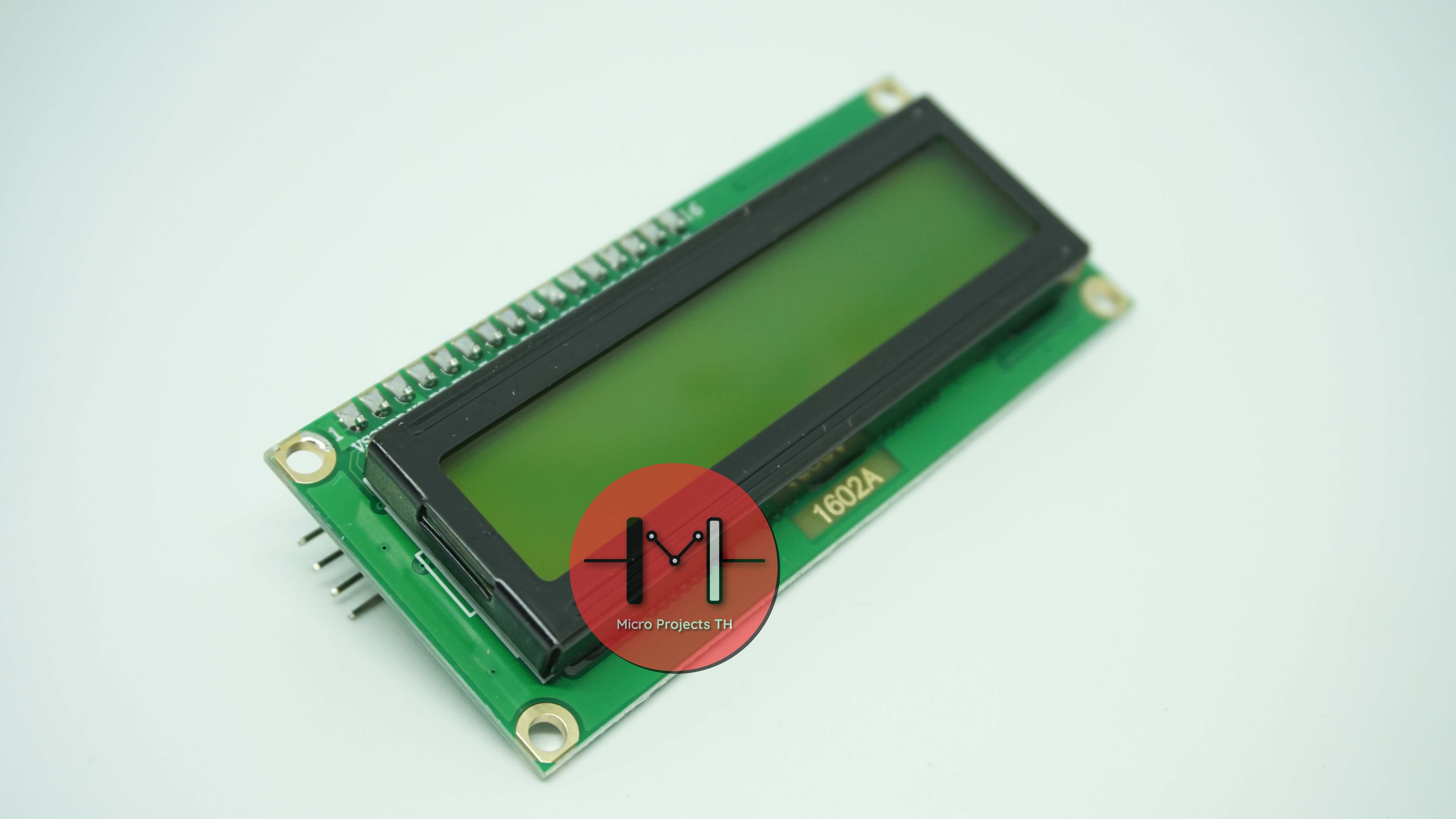 LCD 1602 (Yellow Screen) โมดูลจอแสดงผล 16x2 อักขระ พร้อม I2C Module
