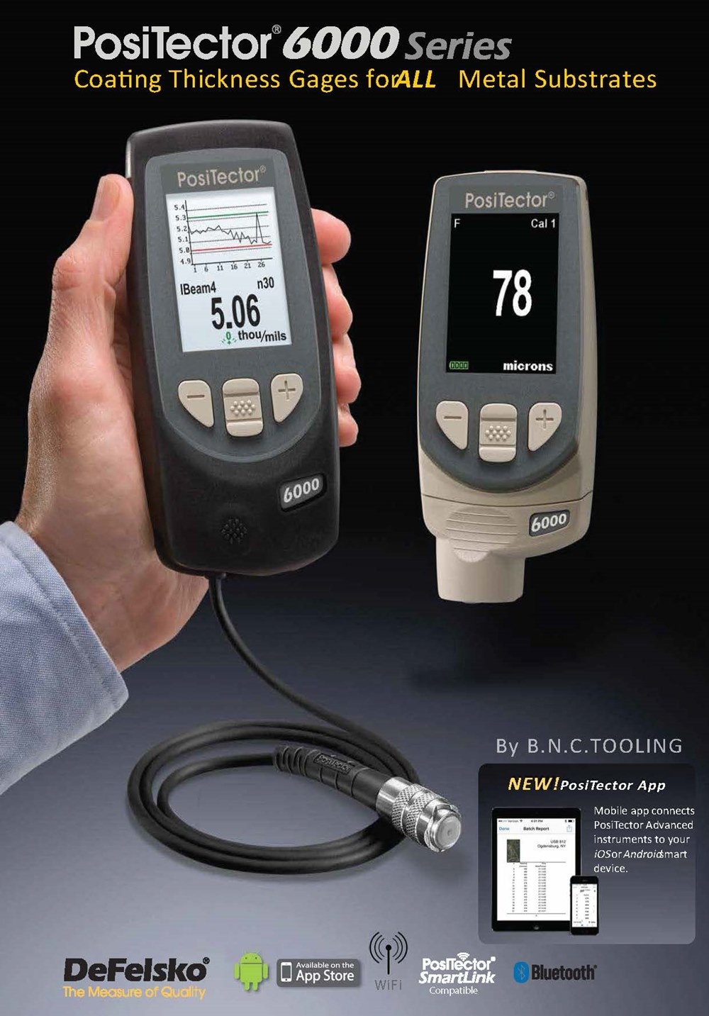 DeFelsko,Coating Thickness Gauge,เครื่องวัดความหนาสี,PosiTect 6000