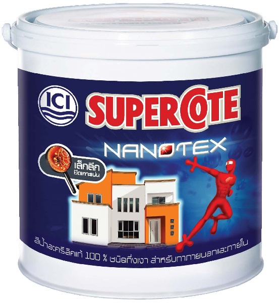 สีน้ำ ซุปเปอร์โค้ท นาโนเท็กซ์ กึ่งเงา ขนาด 3 ลิตร (915-ICI Dulux Supercote Nanotex Exterior Semi-gloss)