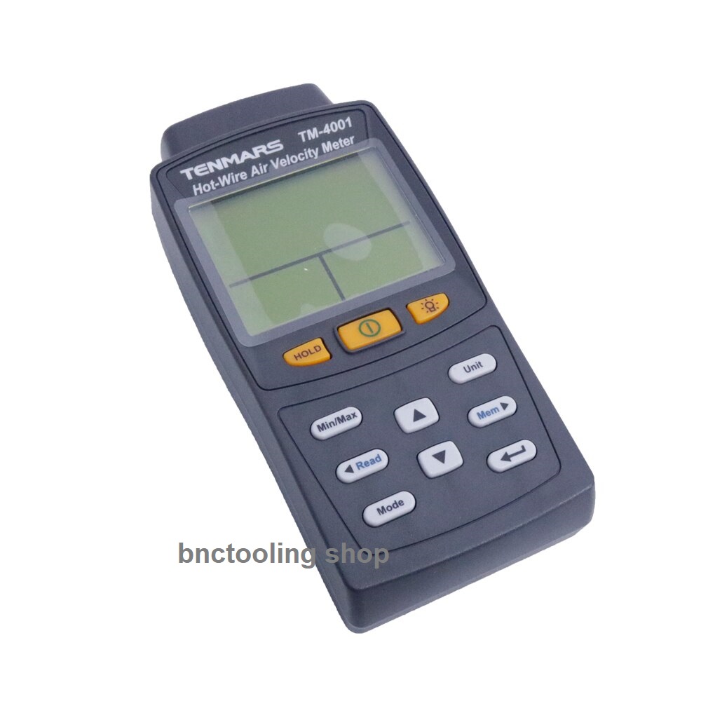 เครื่องวัดความเร็วลมชนิดลมร้อน,TM-4001 Protable Hot Wire Anemometer Wind Speed Tester Air Velocity Measurement Range 0~9999