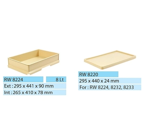 ลังเบเกอรี่ ขนาด 8 ลิตร ตราเรืองวา (RW8224 ลัง พร้อม RW8220 ฝา)