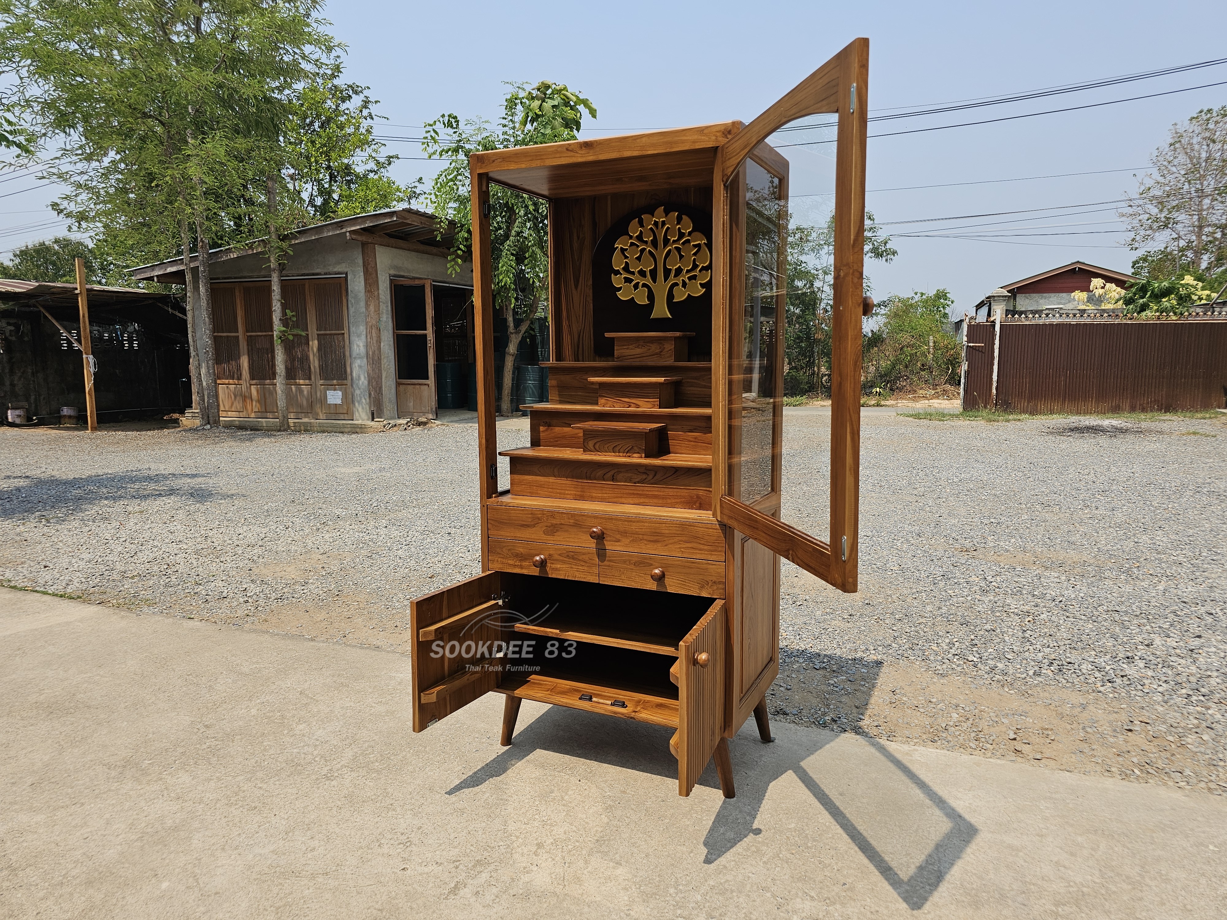 ตู้บูชามินิมอล บานกระจก