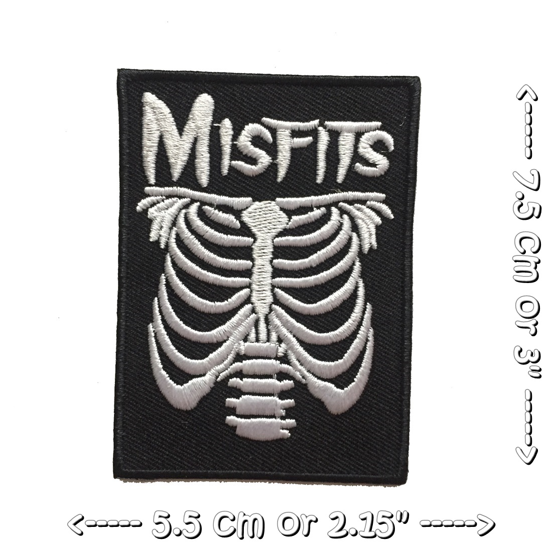 Misfits วงดนตรี ร็อค เฮฟวี่เมทัล พังค์ ตัวรีดแบบปัก อาร์มปัก ตัวรีดติดเสื้อ ตัวรีด ติดกระเป๋า ติดหมวก ติดแจ๊คเก็ต Rock Iron on Embroidered Patch