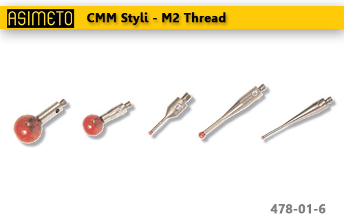 ASIMETO,P119,CMM Styli - M2 Thread,478-01-6