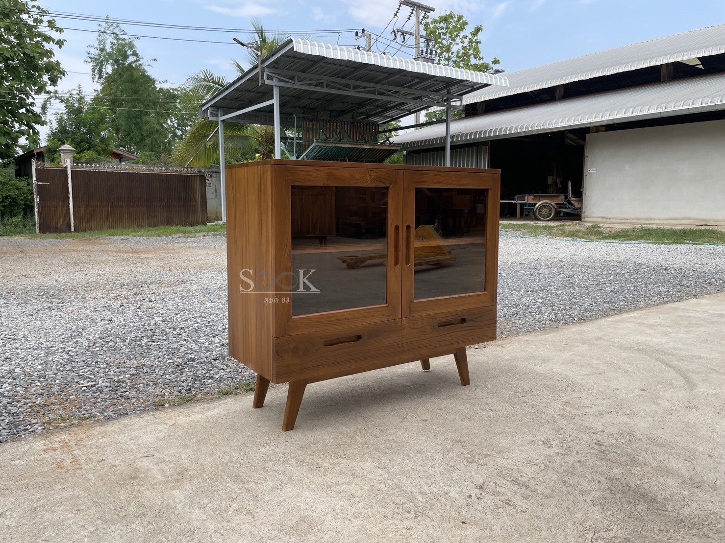ตู้โชว์กระจก 1 ม. มีขา
