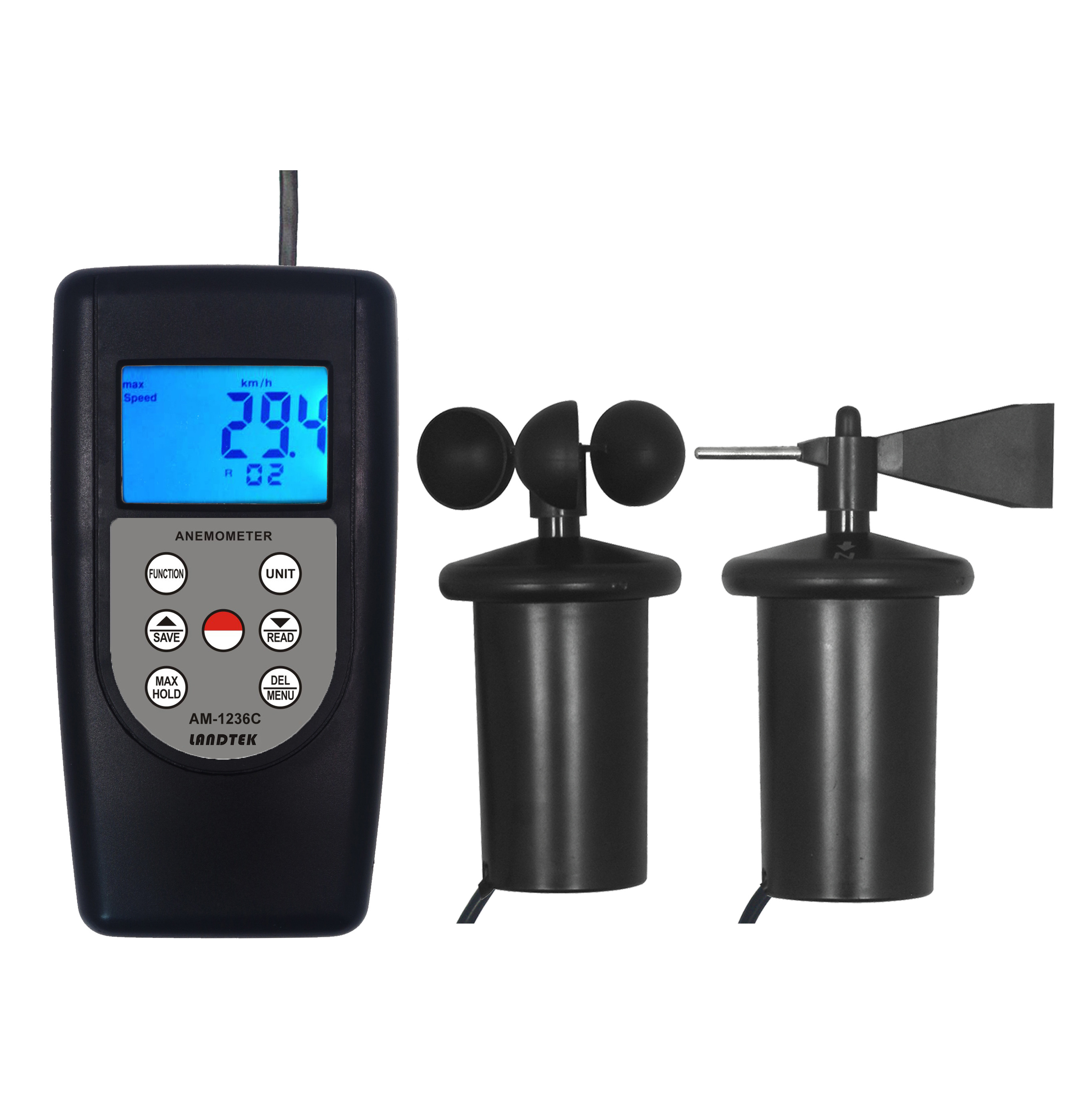 เครื่องวัดความเร็วลม,Anemometer, Landtek,Anemometer AM-1236C,