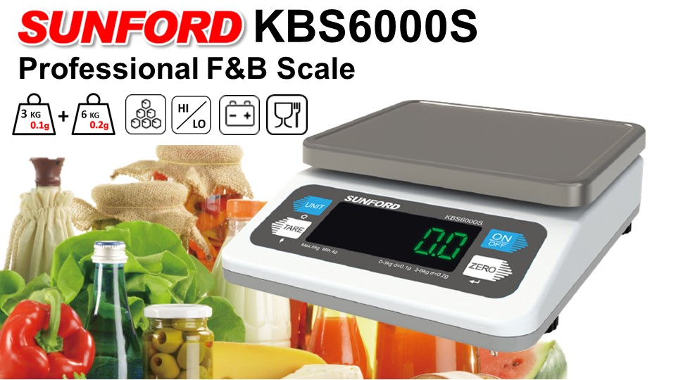 เครื่องชั่งน้ำหนักดิจิตอล รุ่น SUNFORD KBS6000S