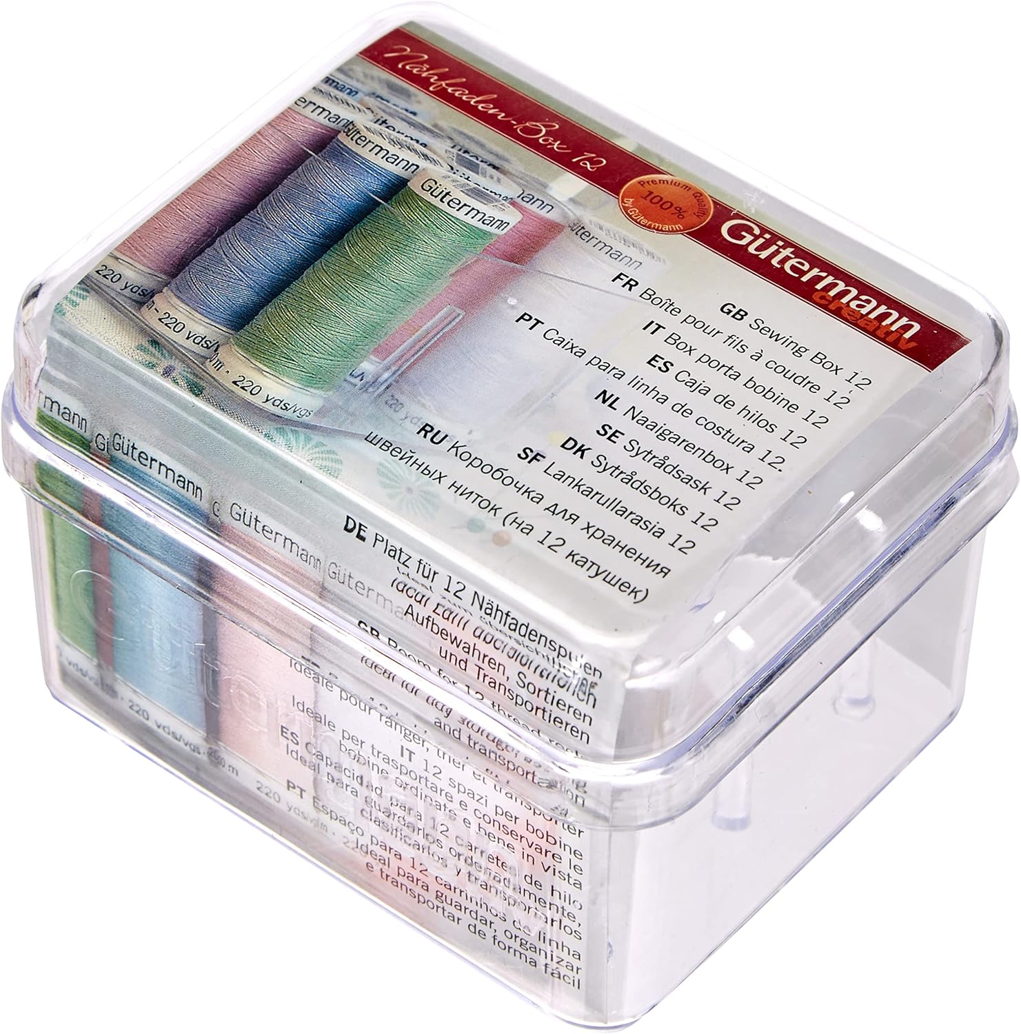 กล่องเก็บด้าย Gutermann (เฉพาะกล่อง) สำหรับ 12 หลอด