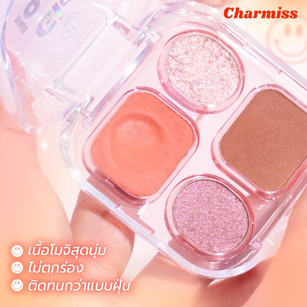Charmiss Glowlogram Eyeshadow Palette Y2K #05 Frosted 90’s อายแชโดว์ Charmiss อายแชโดว์เนื้อโมจิ ตาโกลว์สวยปิ๊ง บลิ๊งค์ได้ทุกโมเม้นต์ สี 05 Frosted 90’s พาเลตต์ตา “สีชมพู-ฟ้า” สุดชิค!