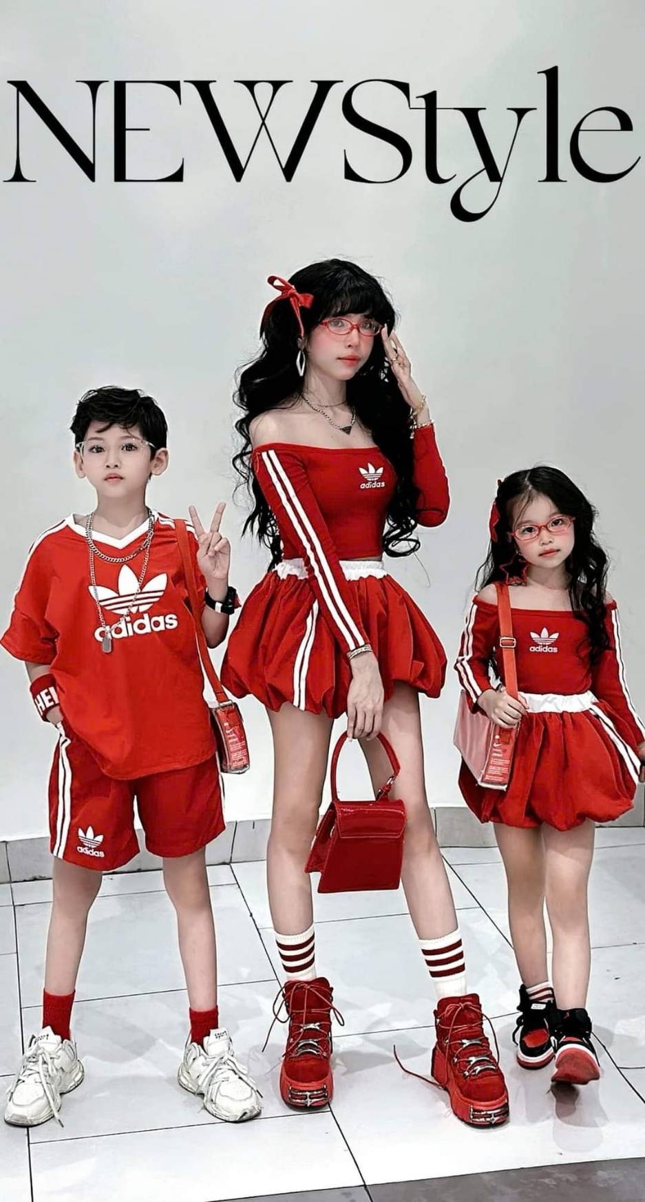 💜พร้อมส่ง💜ชุดเด็กผู้หญิง/A8.111_adidas แม่_ลูก ขายแยก