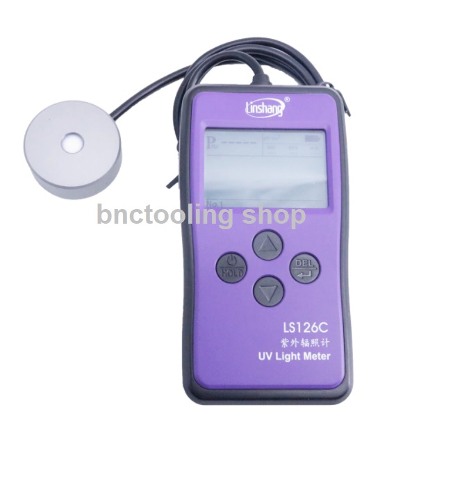 เครื่องวัดความเข้มรังสี UV, LS126C UVC Light Meter Ultraviolet Sterilization Lamp UV Intensity Tester with Bluetooth Function.