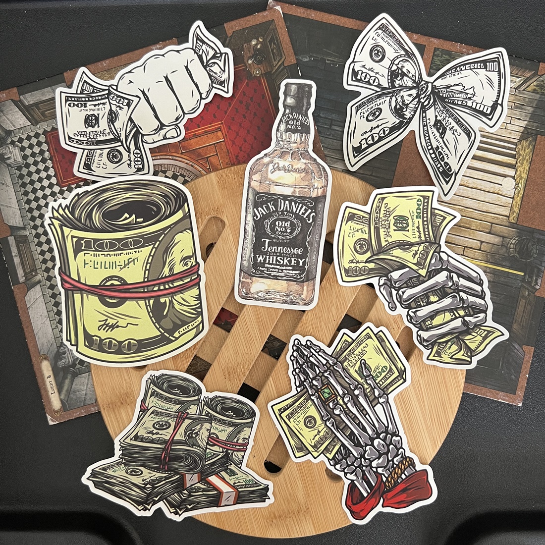 สติกเกอร์ เกมส์ ไพ่ เคลือบกันน้ำ ติดกระเป๋าเดินทาง มอเตอร์ไซด์ Laptop เคสโทรศัพท์ กระบอกน้ำ Waterproof Decal Sticker