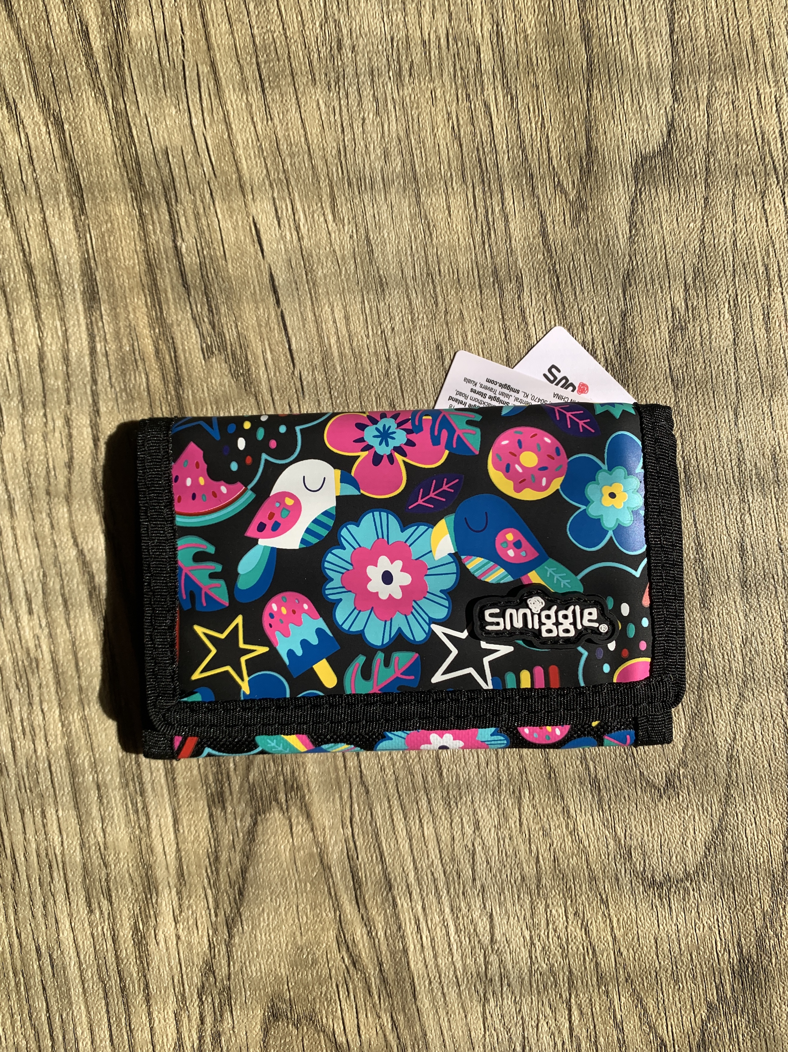 กระเป๋าตัง ไม่มีสาย Smiggle Wallet - Drift- ดอกไม้
