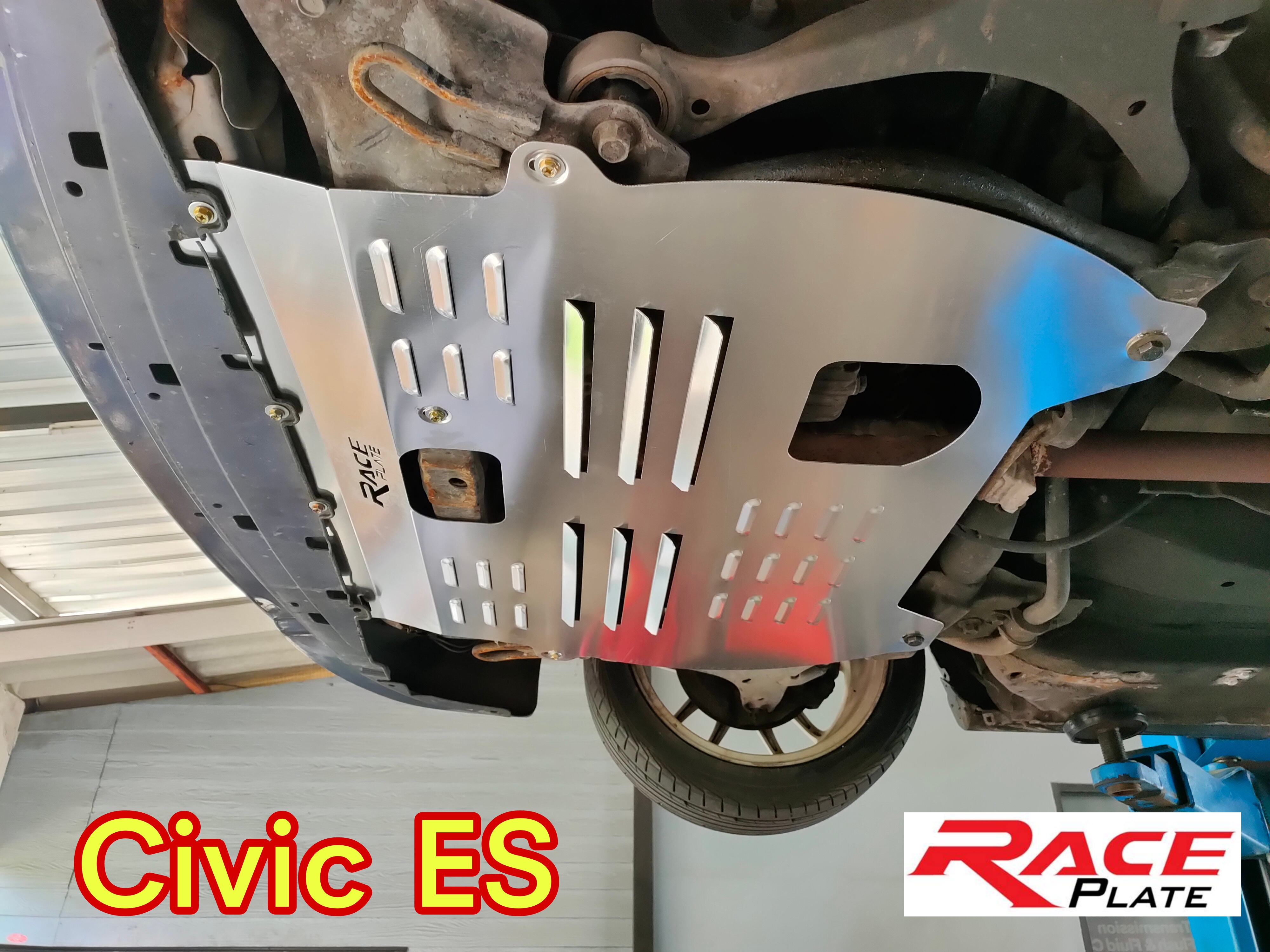 แผ่นปิดใต้ห้องเครื่องอลูมิเนียม Honda Civic ES 2001-2006 Raceplate_Undertray