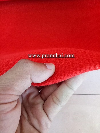 พรมขนห่วงชนิด พรมลูกฟูก สีแดงสด BR011 หนา 5-6 มิล กว้าง 2m. ยาวเมตรละ 240 บาท